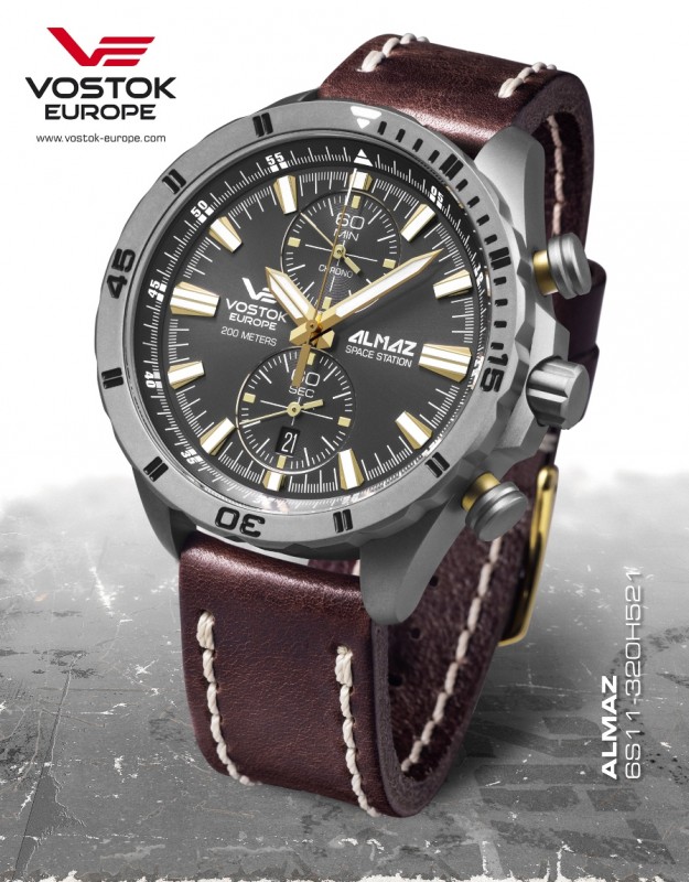pánské hodinky Vostok-Europe ALMAZ titanium line 6S11/320H521