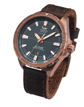 pánské hodinky Vostok-Europe ALMAZ bronze line NH35A/320O507 pánské hodinky Vostok-Europe ALMAZ bronze line NH35A/320O507