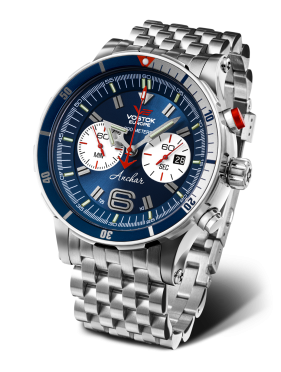 pnsk hodinky Vostok-Europe ANCHAR Submarine chrono line 6S21-510A583B