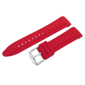 Silikonov emnek erven s ocelovou lesklou pezkou pro model BATISCAFOS