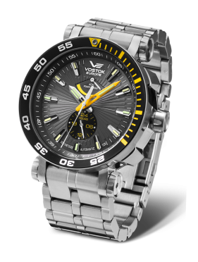 p�nsk� hodinky Vostok-Europe ENERGIA Rocket power reserve indication YN84/575A539B