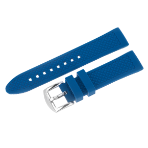 silikonov� �em�nek modr� s ocelovou lesklou p�ezkou na model N-1 ROCKET Compact automatic NH35-125A748