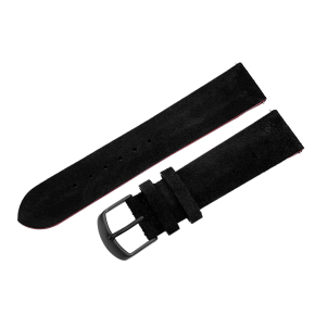 silikonov� �em�nek �ern� na d�msk� hodinky UNDINE s �ernou ocelovou p�ezkou