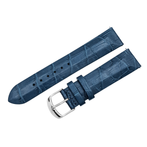 ko�en� croco �em�nek modr� na d�msk� hodinky UNDINE s ocelovou p�ezkou