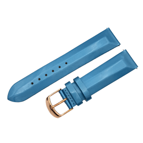 ko�en� �em�nek modr� leskl� na d�msk� hodinky UNDINE s pozlacenou p�ezkou