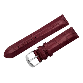 ko�en� croco �em�nek burgundy na d�msk� hodinky UNDINE s ocelovou p�ezkou