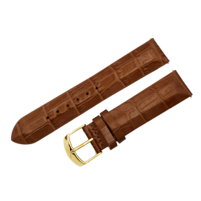 ko�en� croco �em�nek hn�d� na d�msk� hodinky UNDINE s pozlacenou p�ezkou