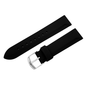 Silikonov� �em�nek �ern� pro d�msk� hodinky UNDINE s ocelovou p�ezkou