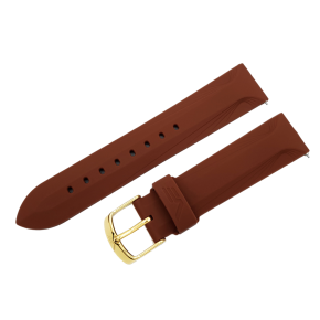 silikonov� �em�nek hn�d� na d�msk� hodinky UNDINE s pozlacenou p�ezkou