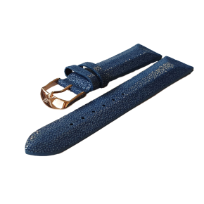 modr� ko�en� �em�nek z r�je pro d�msk� hodinky UNDINE s pozlacenou sponou