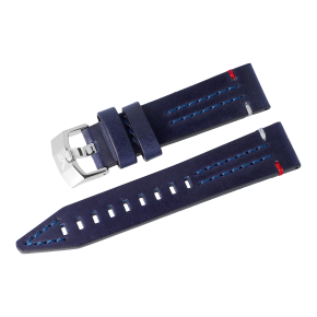 Modr� ko�en� �em�nek s lesklou ocelovou p�ezkou pro limitovanou edici SLOVENSKO