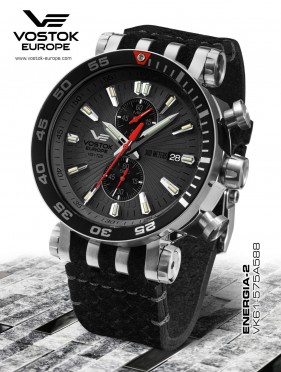 pnsk hodinky Vostok-Europe ENERGIA Rocket chrono line VK61/575A588