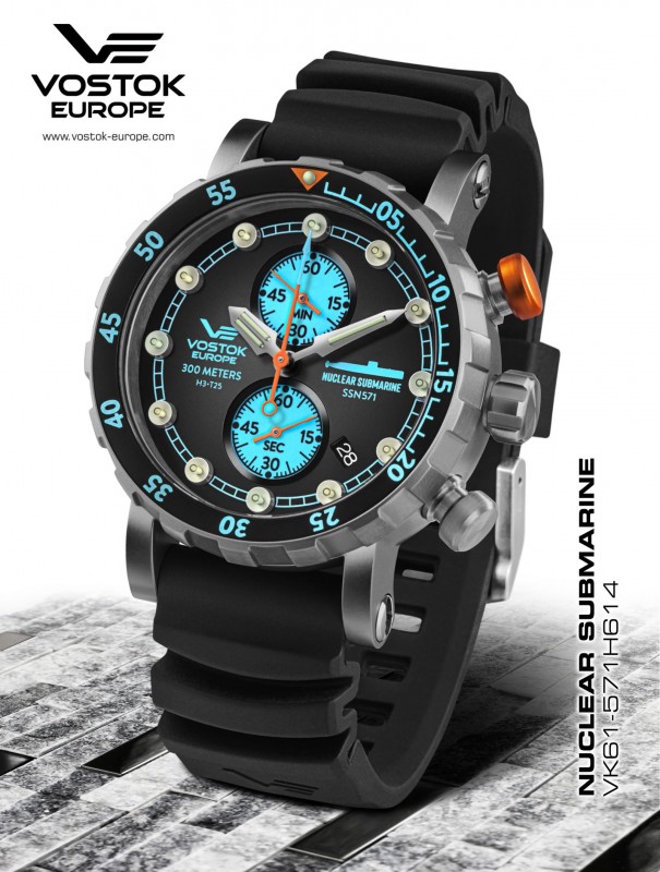 pánské hodinky Vostok-Europe NUCLEAR SUBMARINE VK61-571A614